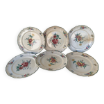 6 assiettes creuses en fa�ence villeroy et boch mettlach