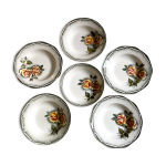 6 assiettes creuses en faïence vintage de digoin sarreguemines - modèles odile et adèle 6 assiettes creuses en faïence vintage de digoin sarreguemines - modèles odile et adèle