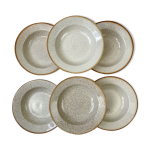 6 assiettes creuses en gr�s tulowice