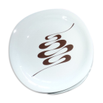 6 assiettes creuses du service slalom en porcelaine 70s