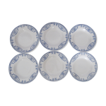 6 assiettes creuses en terre de fer de digoin sarreguemines.