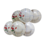 6 assiettes creuses vintage de niderviller modèle saumur 220512 6 assiettes creuses vintage de niderviller modèle saumur 220512
