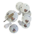 6 assiettes dessert et plat porcelaine ancienne edelstein bavaria