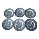 6 assiettes � dessert porcelaine anglaise eit