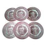 6 assiettes � dessert porcelaine anglaise eit