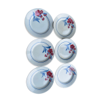 6 assiettes  dessert porcelaine de gien pontoise