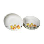 6 assiettes � dessert porcelaine l. lourioux