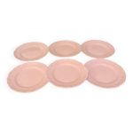 6 assiettes à dessert rose 6 assiettes à dessert rose