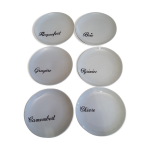 6 assiettes à fromage en porcelaine 6 assiettes à fromage en porcelaine