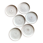 6 assiettes gr�s verniss�, danemark