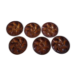 6 assiettes  hutres en barbotine st clment