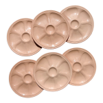 6 assiettes  hutres en porcelaine rose digoin sarreguemines