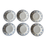6 assiettes plates anciennes en faence de sarreguemines