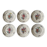 6 assiettes plates anciennes en faence de villeroy & boch