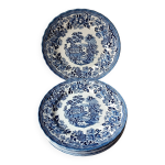 6 assiettes plates en cramique vintage, churchill royaume - uni