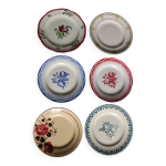 6 assiettes plates dpareilles