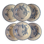 6 assiettes plates gien cactus