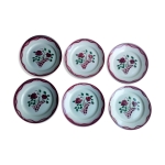 6 assiettes plates de lunville, modle  mireille  1960