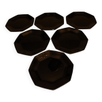 6 assiettes plates � octime � arcoroc noires (lot 1)