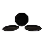 6 assiettes plates � octime � arcoroc noires (lot 2)