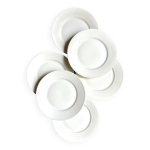6 assiettes plates en porcelaine blanche