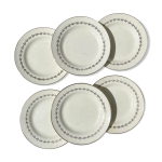 6 assiettes plates porcelaine opaque digoin modle suzy