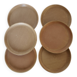 6 assiettes plates vintage grs