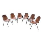 6 chaises les arcs dalvera - annes 60