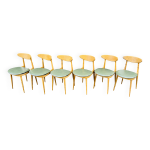 6 chaises par baumann �dit�es par pierre guariche restaur�es (licorne)