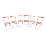 6 chaises bistrot mtalliques pliantes annes 30