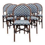 6 chaises bistrot en rotin