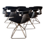 6 chaises delta par rudy verhelst pour novalux, 1970 6 chaises delta par rudy verhelst pour novalux, 1970