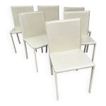 6 chaises design italien calligaris faon cuir