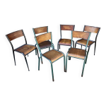 6 chaises cole dpareilles industrielle cole vintage collectivits mullca