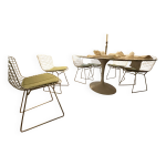 6 chaises harry bertoia, designer, knoll diteur