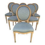 6 chaises mdaillon patines anciennes style louis xvi