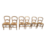 6 chaises en merisier