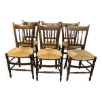 6 chaises saintongeaise en merisier