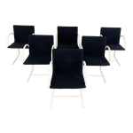 6 chaises de salle  manger circulaires postmodernes par metaform, annes 1980