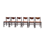 6 chaises de salle  manger italiennes en palissandre