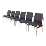 6 chaises de salle  manger vintage en palissandre par c. denekamp pour thereca