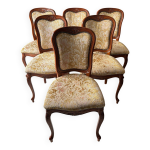 6 chaises de style louis xv