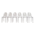 6 chaises victoria ghost de philippe starck pour kartell, aprs 2000
