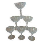 6 coupes  champagne anciennes en cristal
