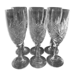 6 coupes de champagne en cristal