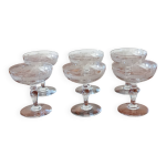 6 coupes  champagne en cristal de baccarat