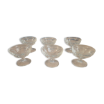 6 coupes  champagne dessert verre
