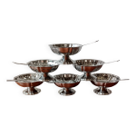 6 coupes et cuillres  glace guy degrenne, modle louis xv