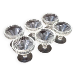 6 coupes à glace sur pied verre godronné transparent 6 coupes à glace sur pied verre godronné transparent