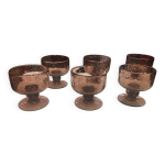6 coupes en verre souffl biot